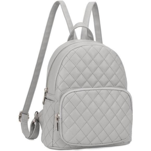 Quilted Mini Backpack for Women, PU Leather Backpack Purse Designer
